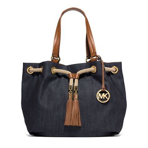 michael kors portemonnaie marina|Marina Large Denim Tote .